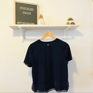 Lululemon navy mesh athletic shirt